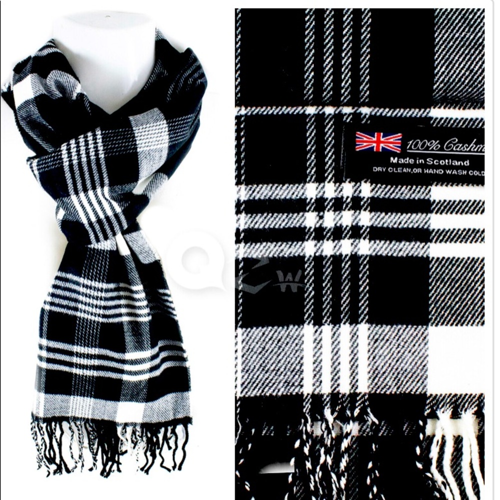 Black & White Cashmere Scarf
